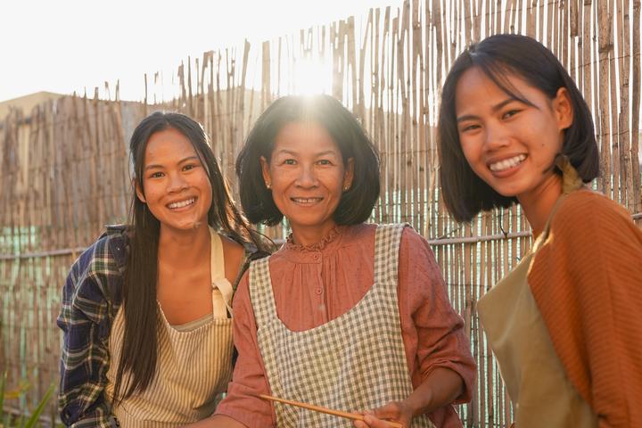 Growers and family in Southeast Asia
