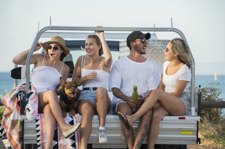 Friends on the Australian coast